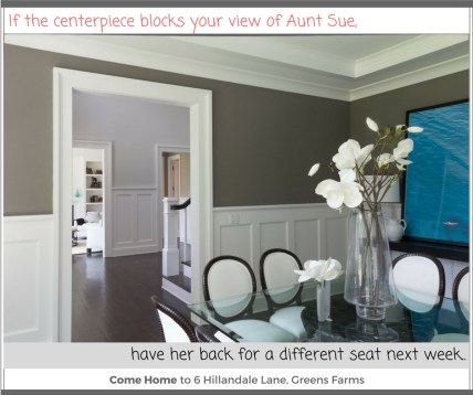 Dining Room with Center Piece