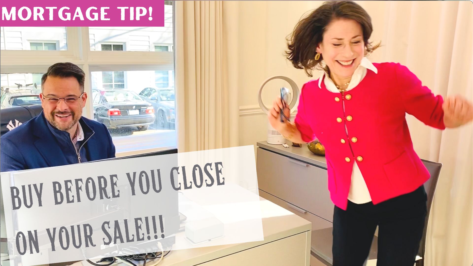 Photo of Linda leaving Jorge's office with great news!