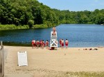 Life guard team prepping at Lake Mohegan Fresh Water Swimming Beach